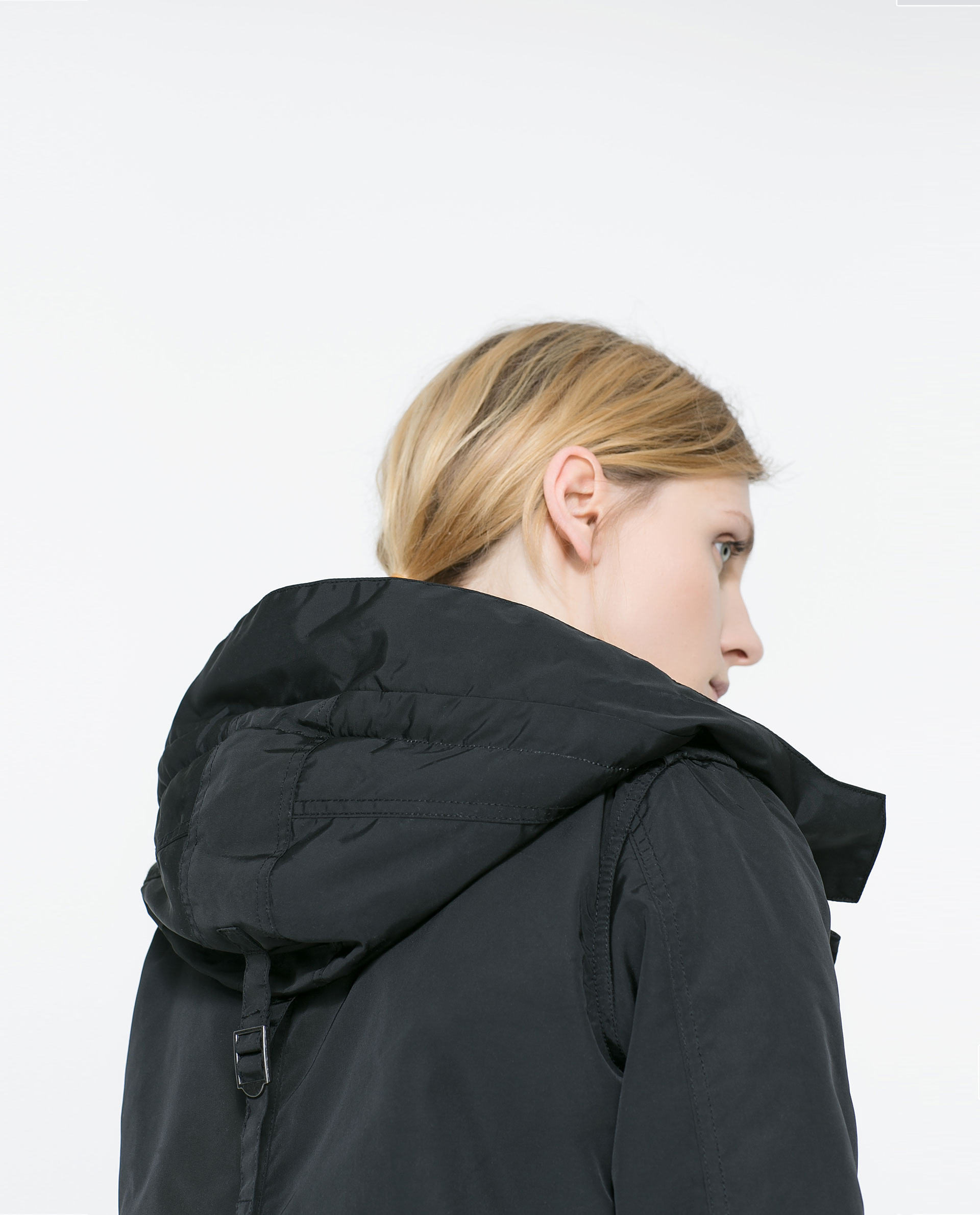 Zara Parka with Sheepskin Lining in Black Lyst