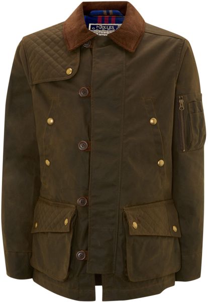 Joules Lansdale Waxed Jacket in Green for Men (Olive) | Lyst