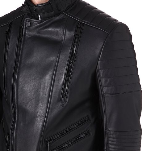 Ralph Lauren Black Label Quilted Zip Moto Leather Jacket in Black for ...