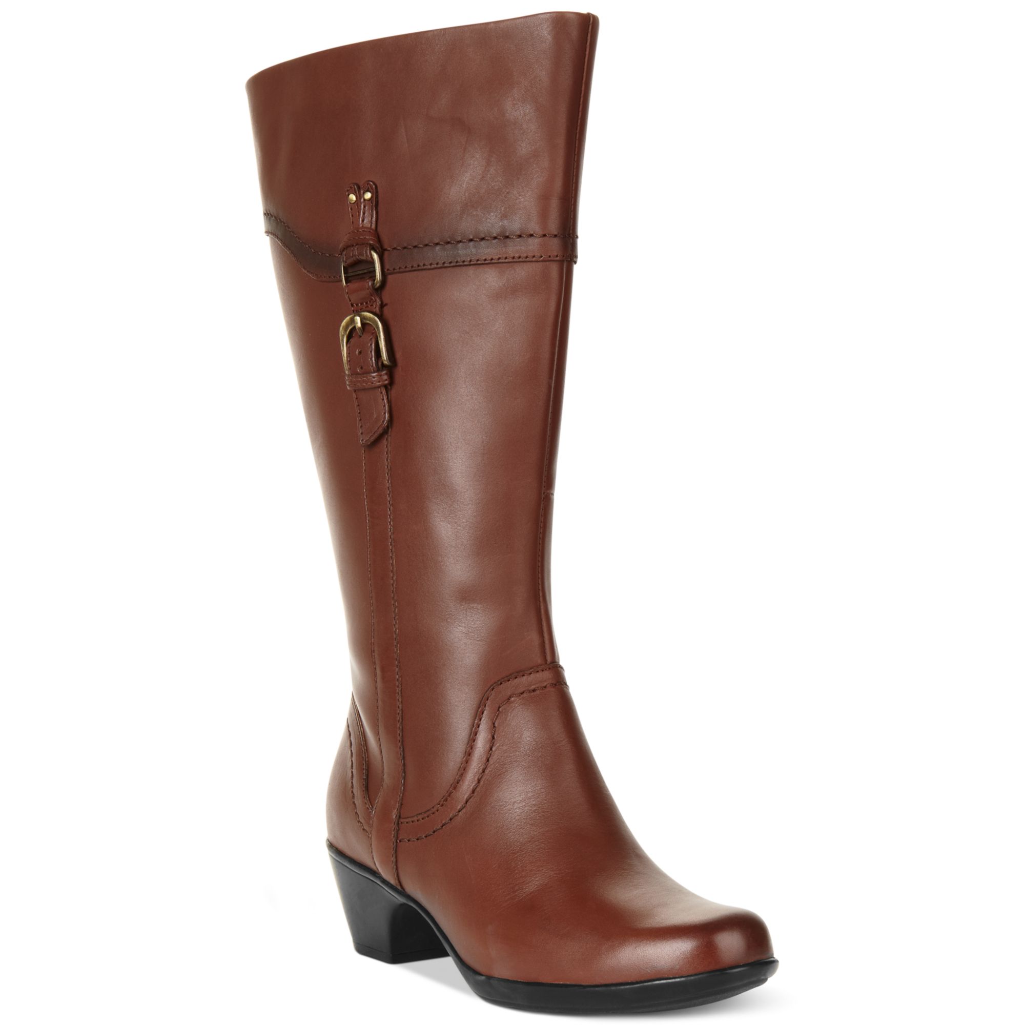 Clarks Ingalls Vicky Ii Wide Calf Boots in Brown | Lyst