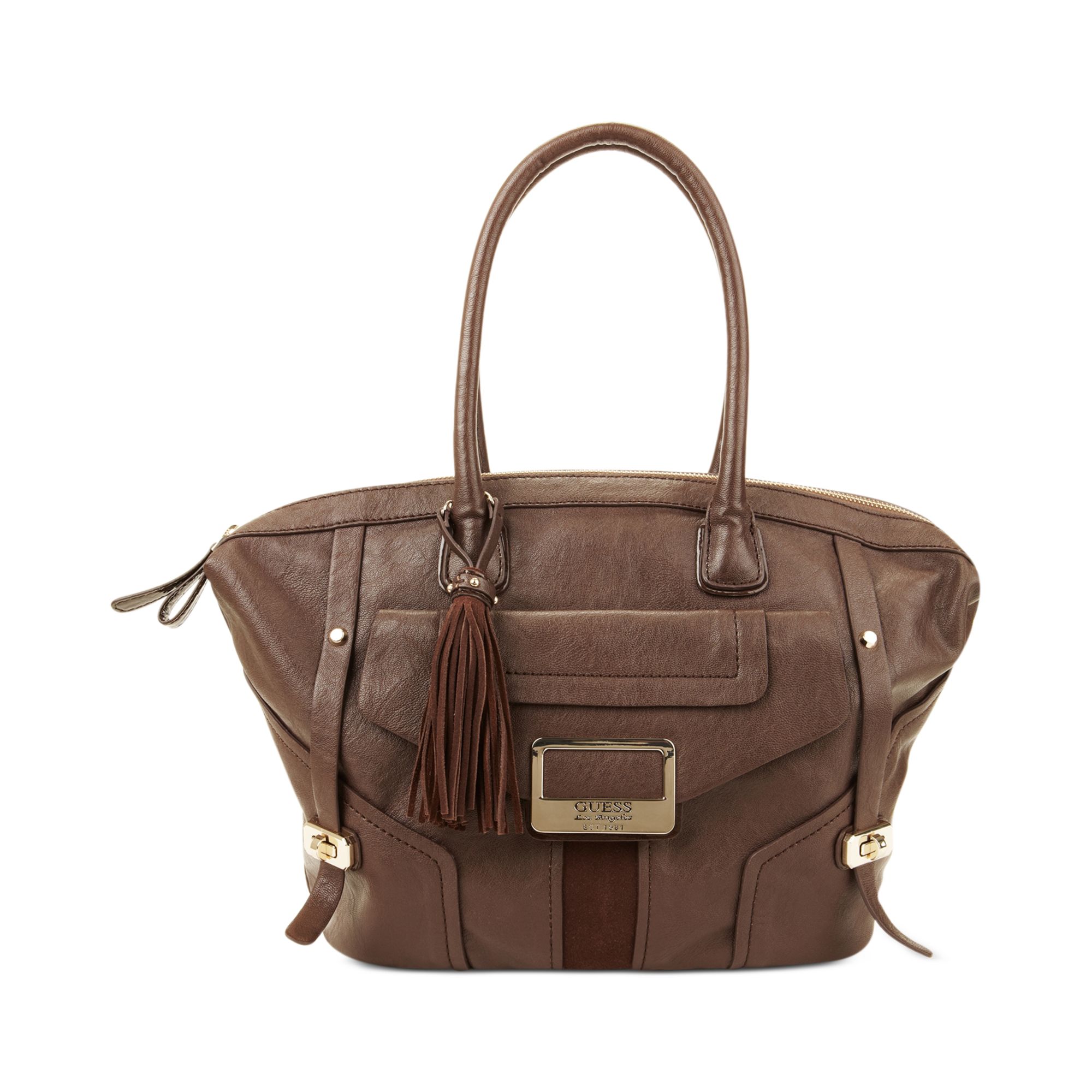 Lyst - Guess Guess Handbag Westbrook Crown Satchel in Brown