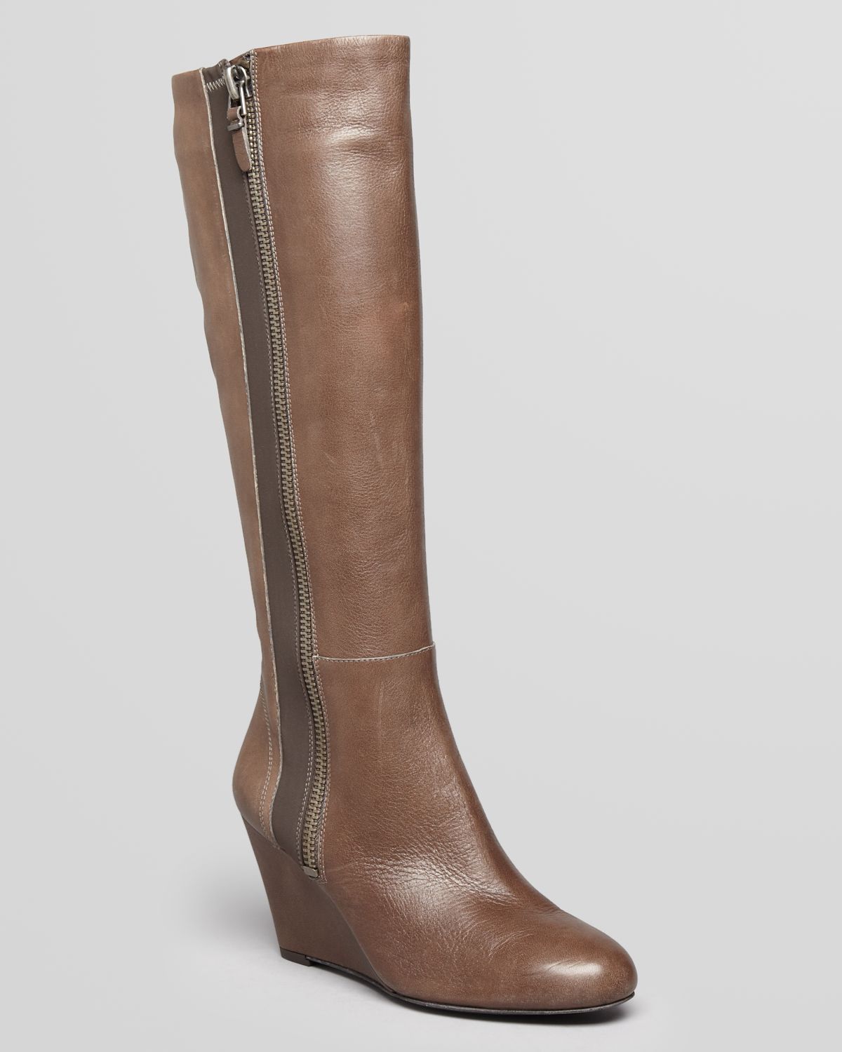 Lyst - Via spiga Tall Wedge Boots Felipa in Brown