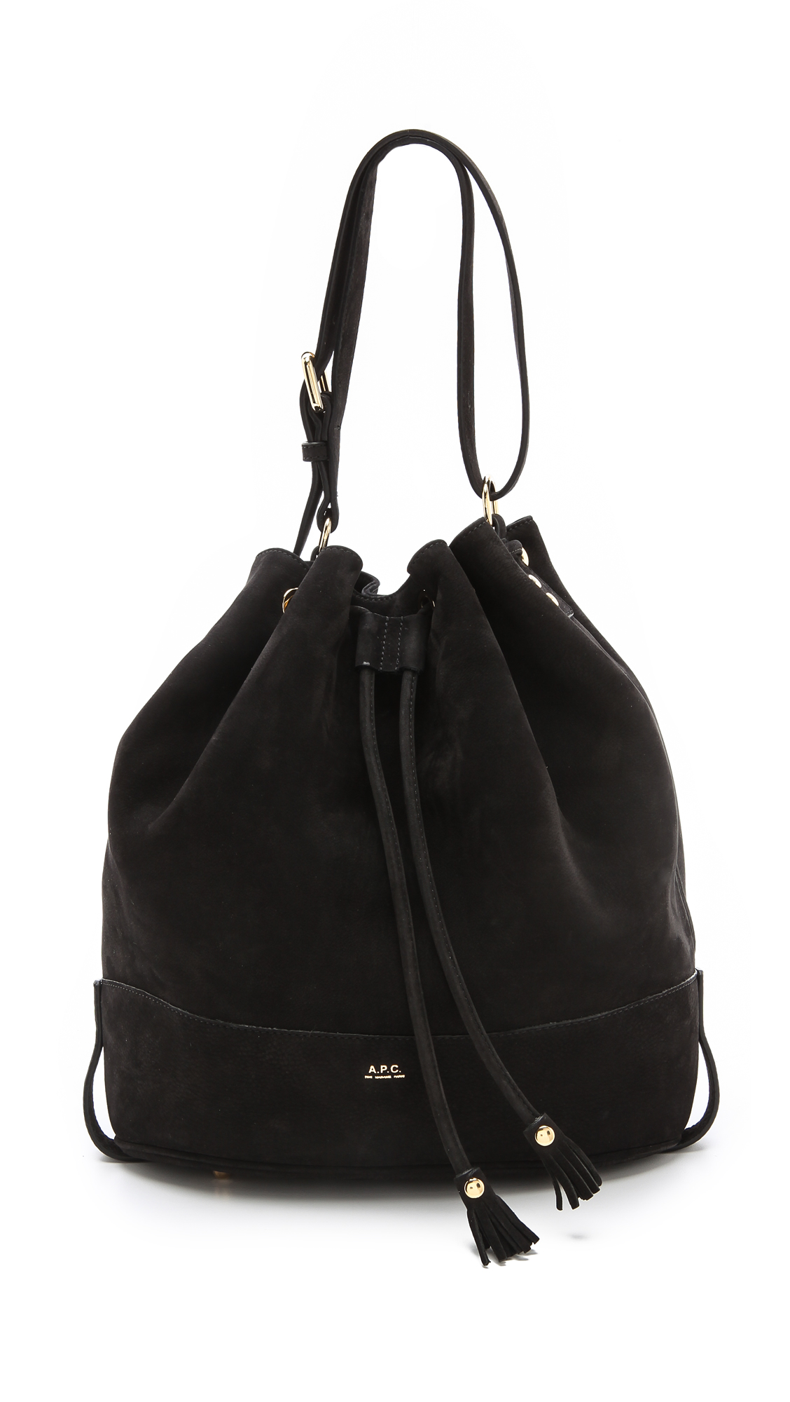 A.P.C. Seau Gf Bucket Bag in Black - Lyst