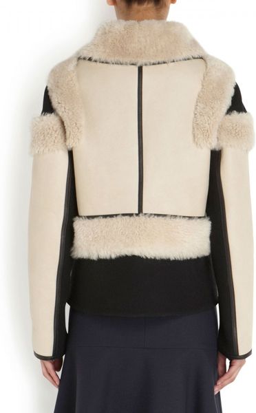 Chloé Reversible Shearling and Wool Blend Felt Jacket in Gray (white ...