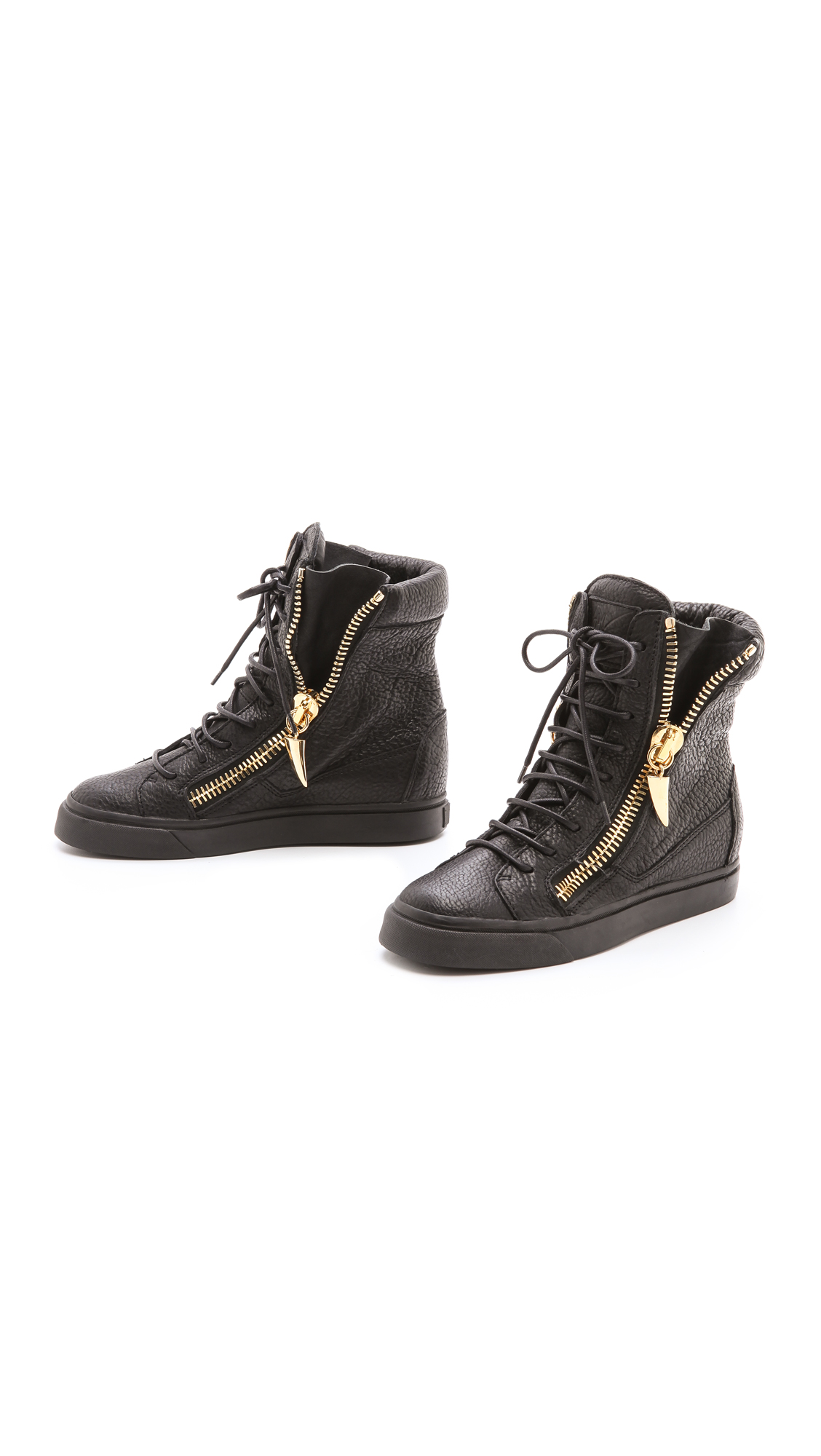 Lyst - Giuseppe Zanotti London Zip High Sneakers in Black
