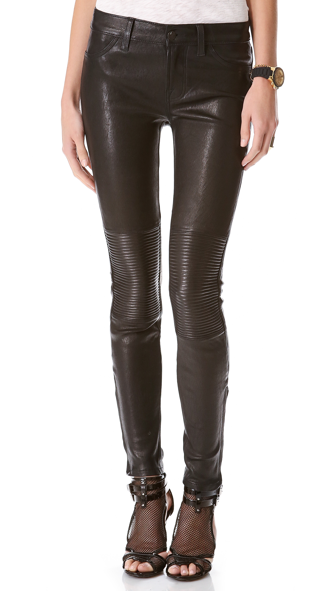 Lyst - J Brand Nicola Leather Moto Pants in Black