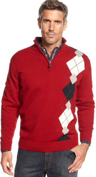 argyle quarter zip