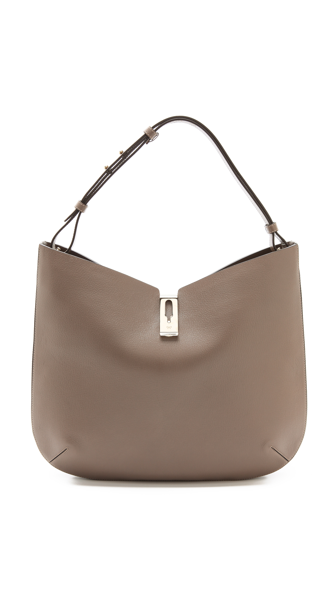 Lyst Anya Hindmarch Albion Hobo Handbag in Natural