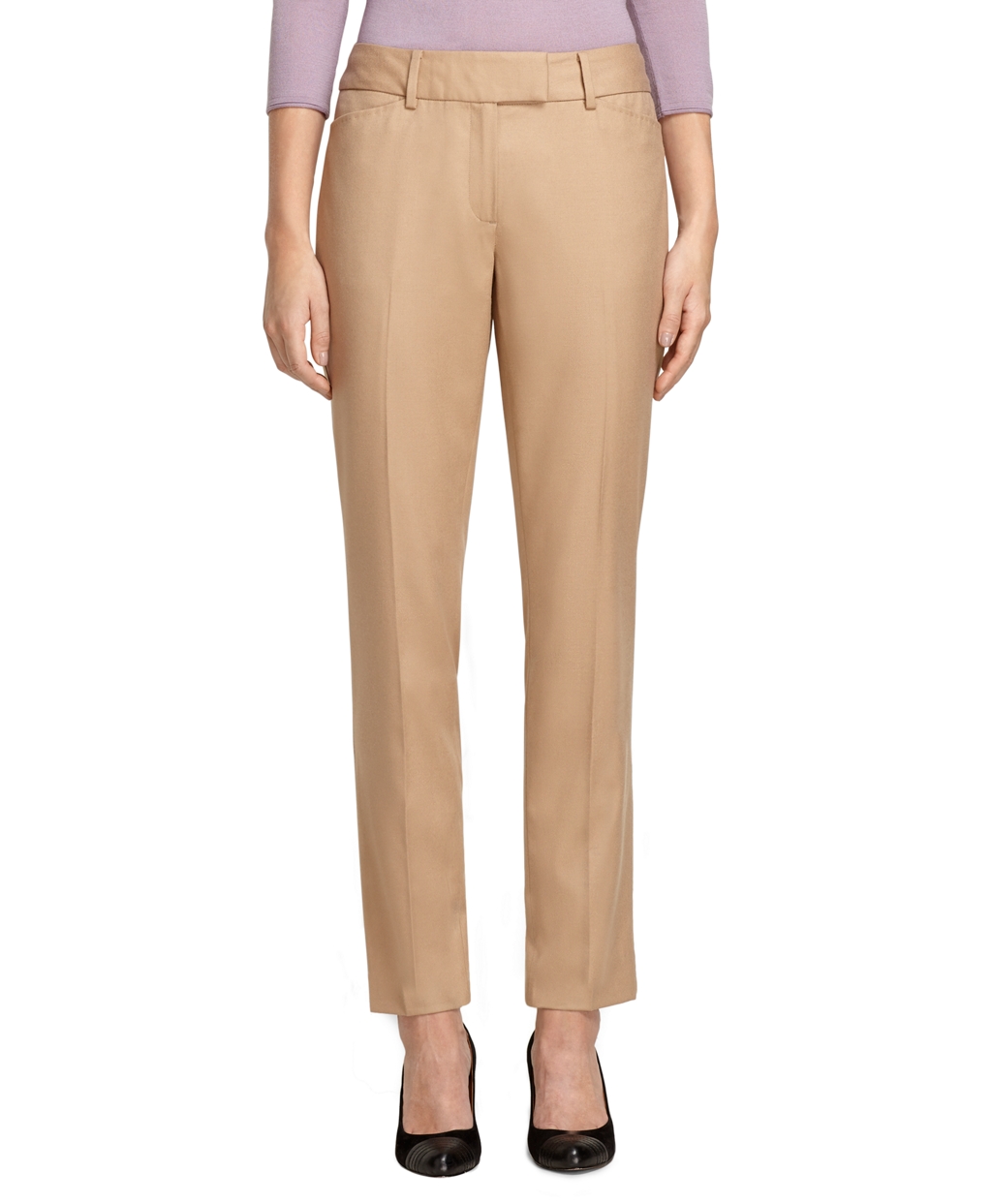Lyst - Brooks Brothers Caroline Fit Wool Flannel Pants in Natural