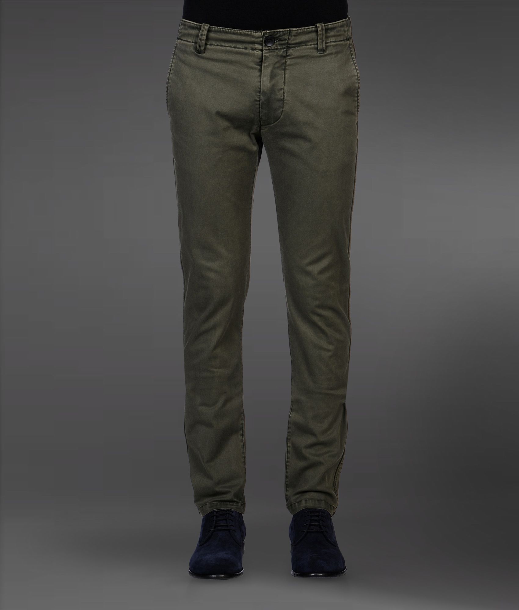 Emporio Armani Chinos in Military Green (Green) for Men - Lyst