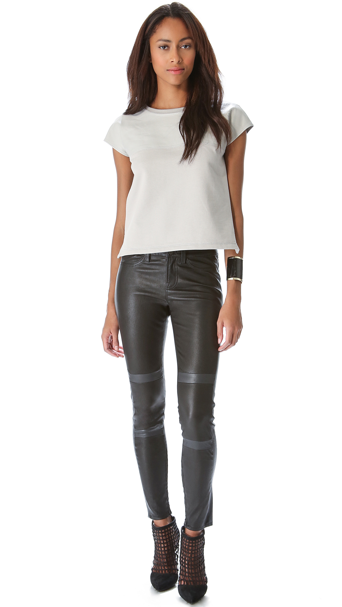 J Brand Leather T Shirt | Where to buy J Brand Leather T Shirt | Where to buy