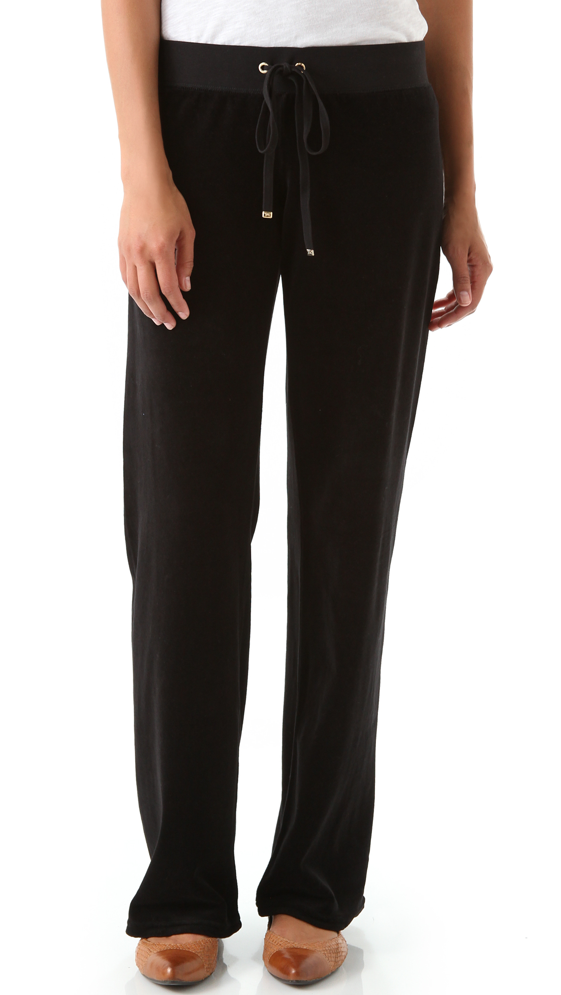 velour drawstring pants