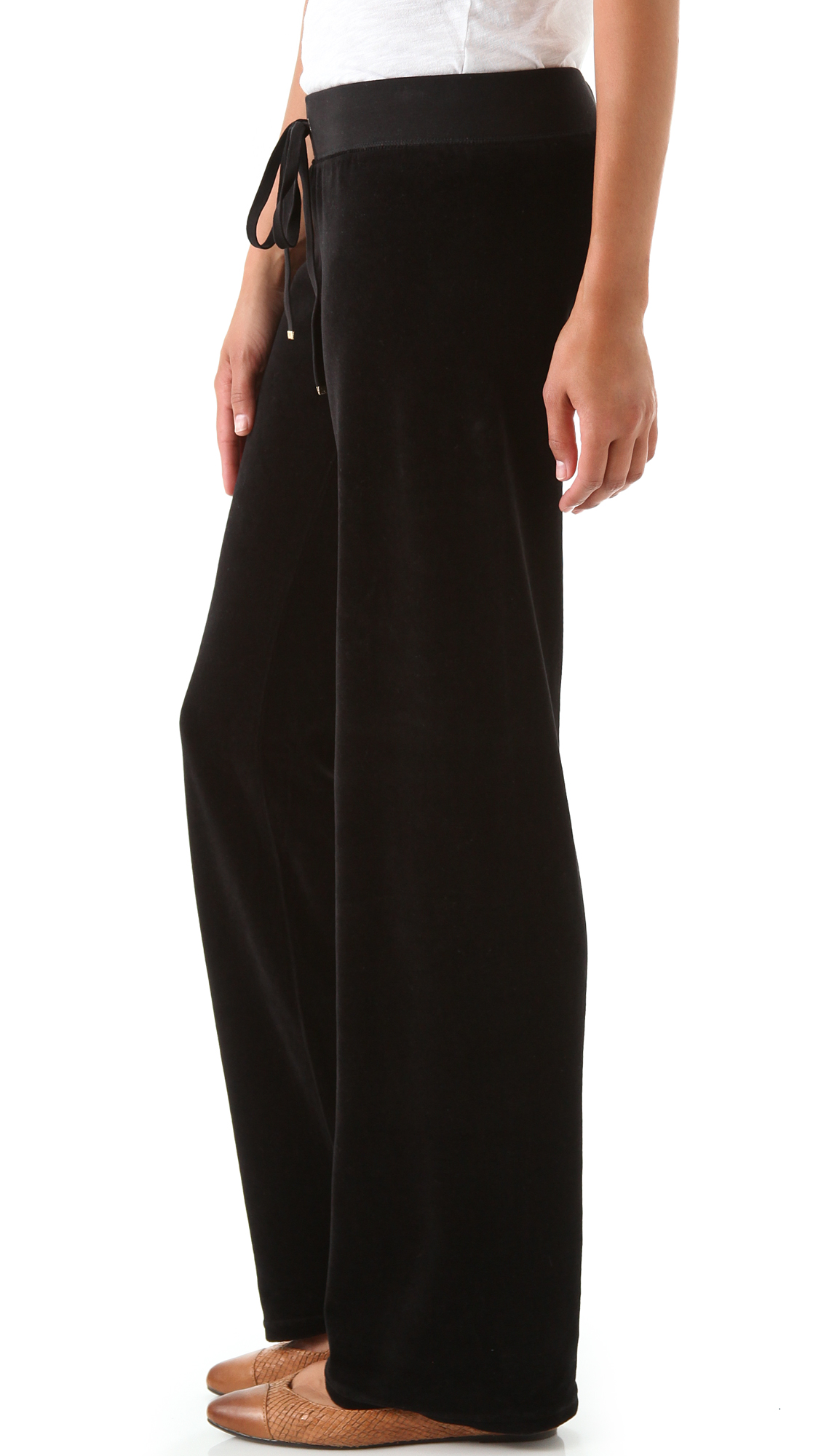 juicy couture tina velour track pants black