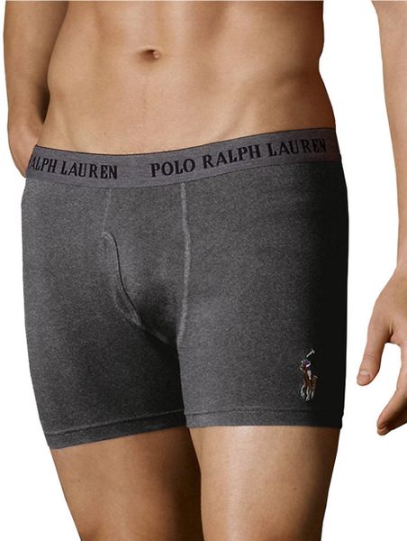 Polo Ralph Lauren Stretch Cotton Jersey Boxer Briefs in Gray for Men ...