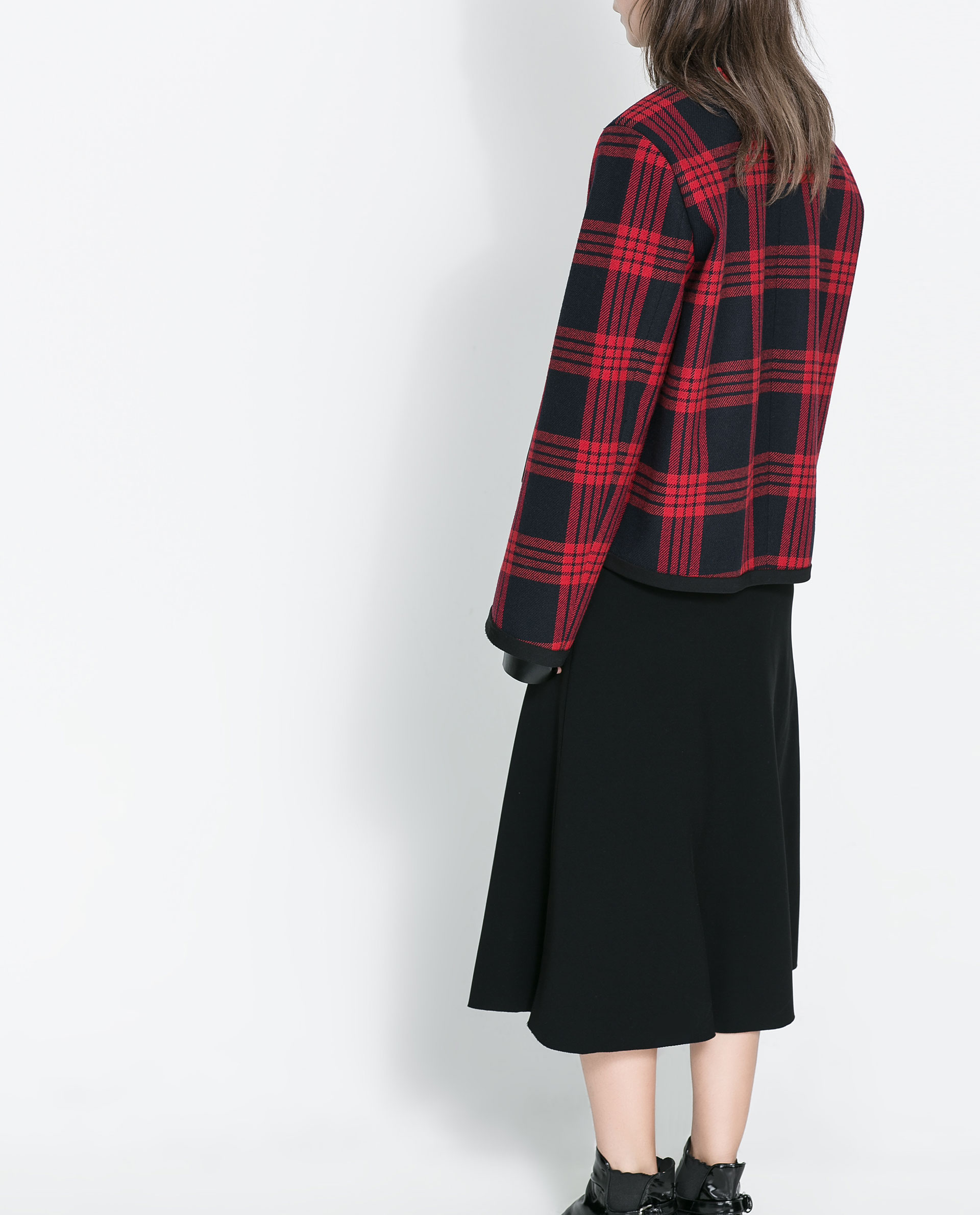 zara checked jacket womens