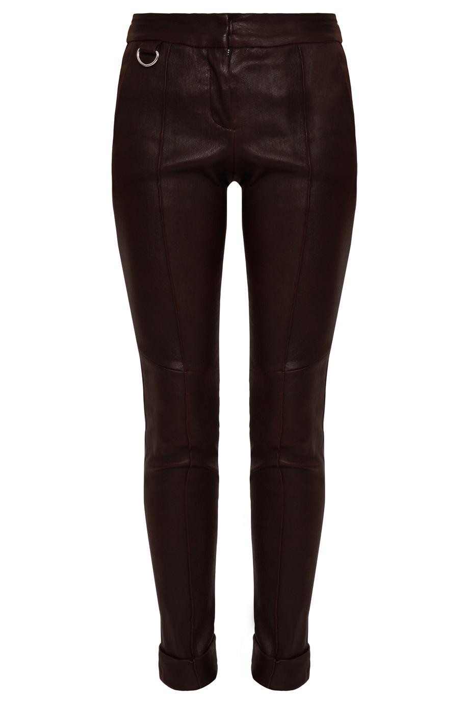 red leather pants high waisted