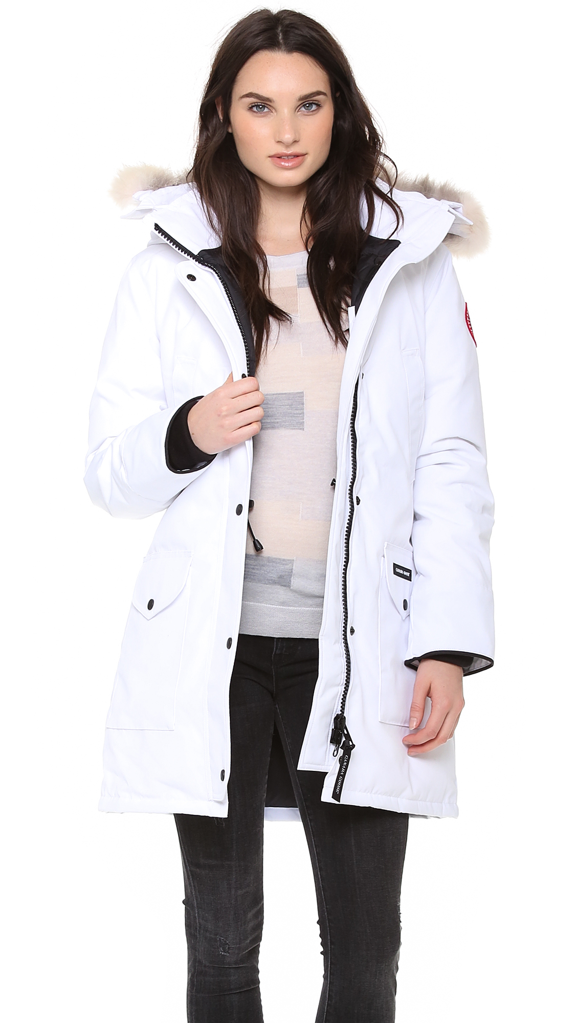 canada goose Parkas White canada goose Parkas White
