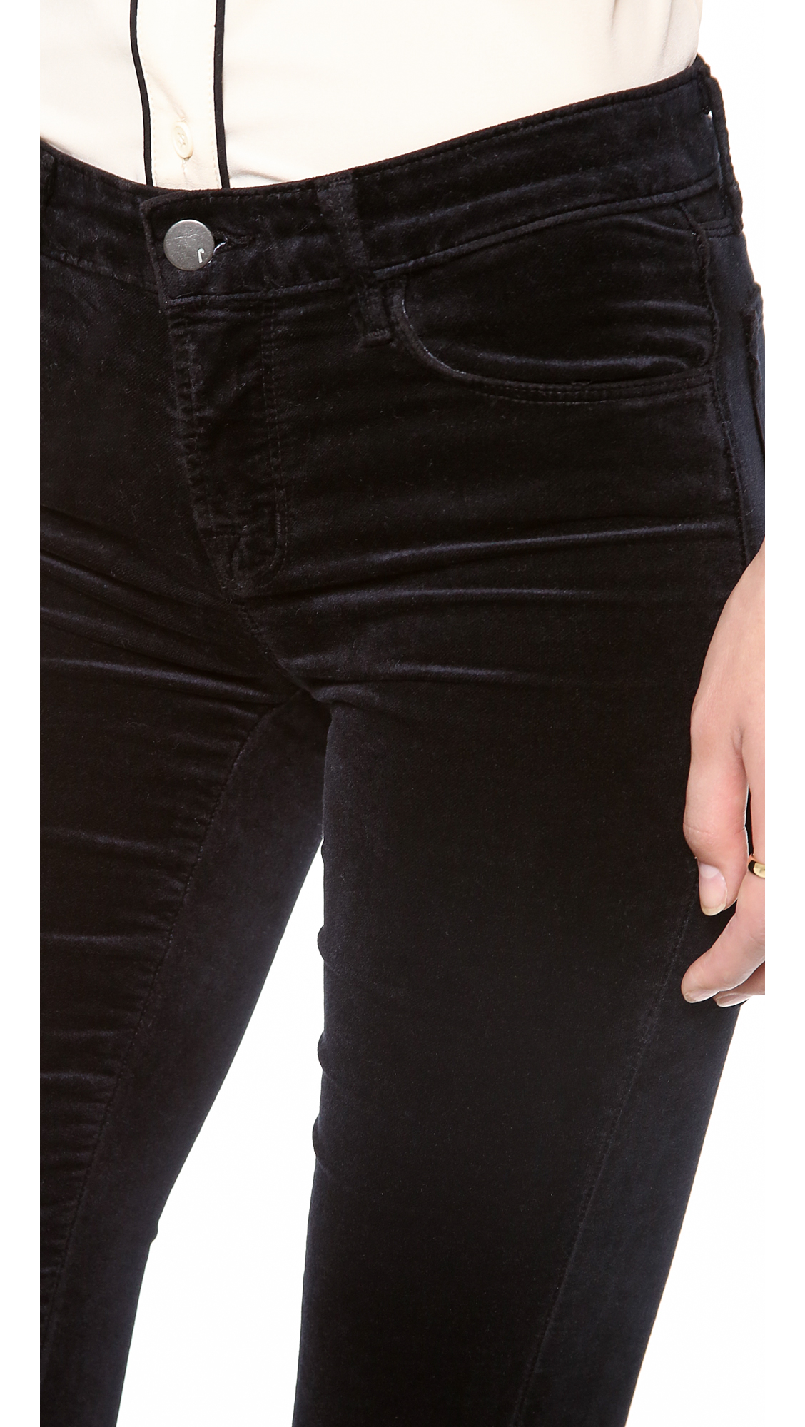 velvet flare jeans