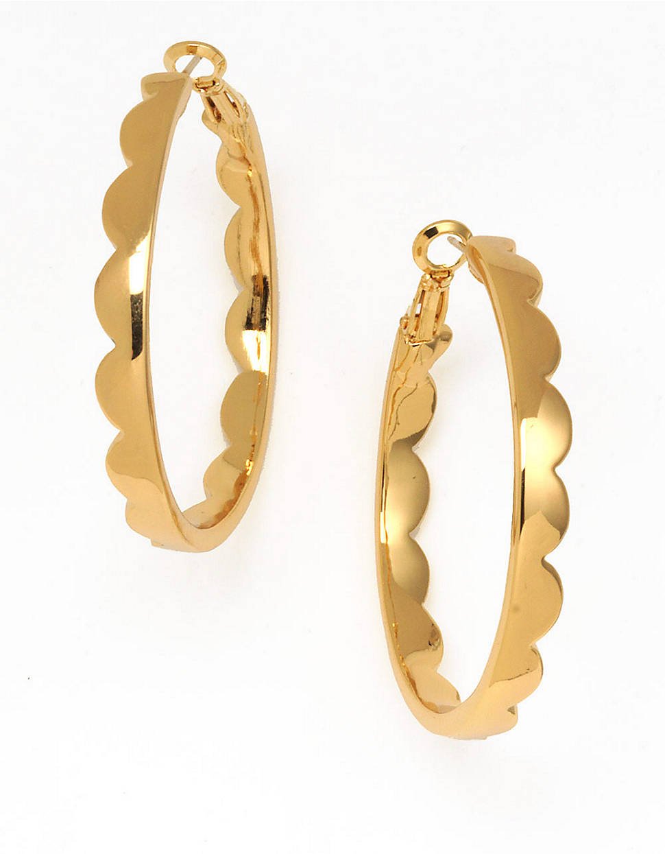 Kate Spade Scallop Hoop Earrings in Metallic Lyst