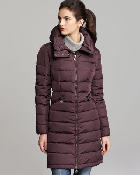 Moncler Flamme Coat in Red (Wine) | Lyst