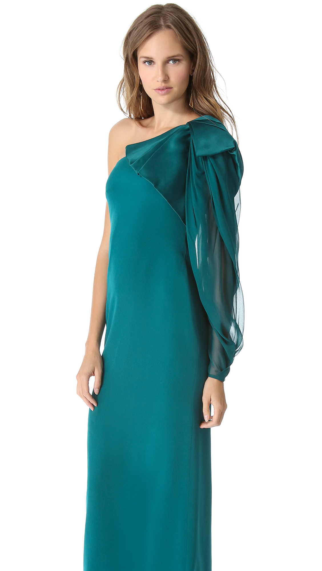 green marchesa gown