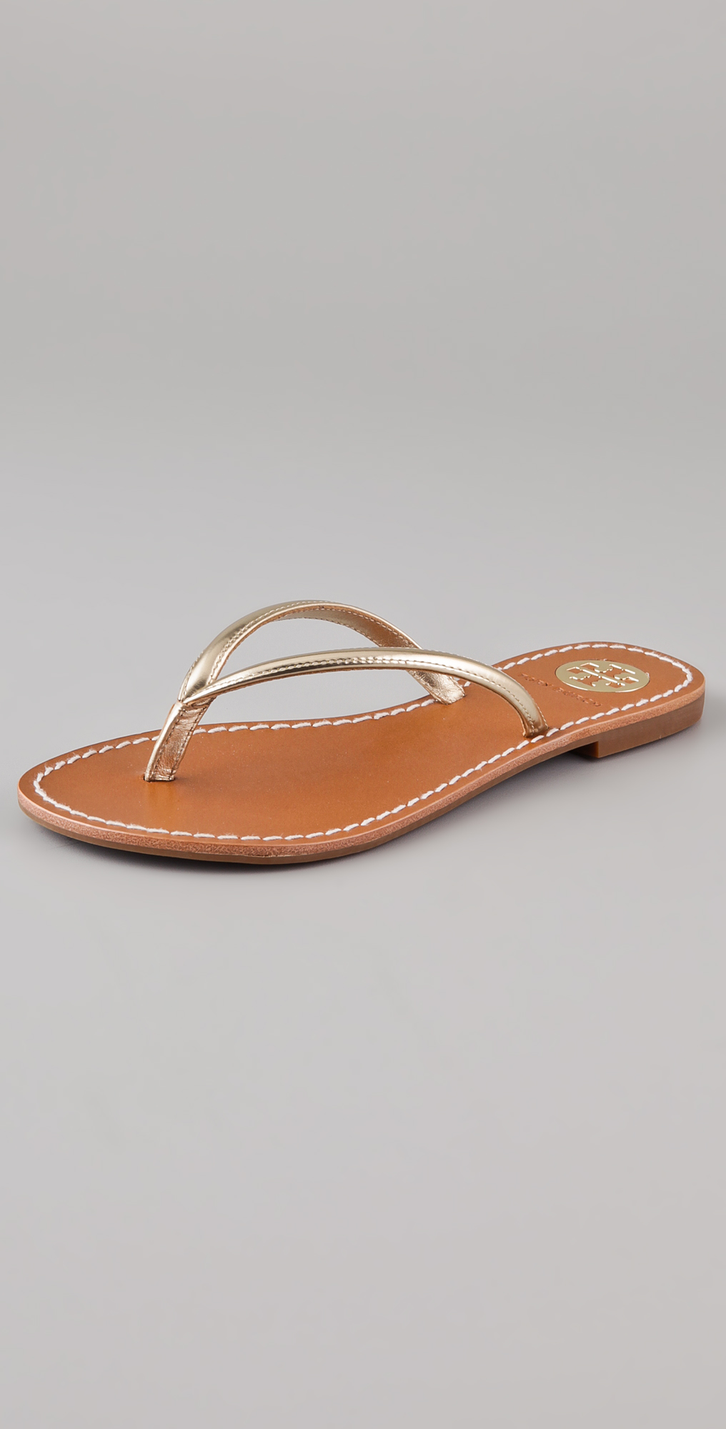 Lyst Tory  Burch  Abitha Flip Flops  in Metallic