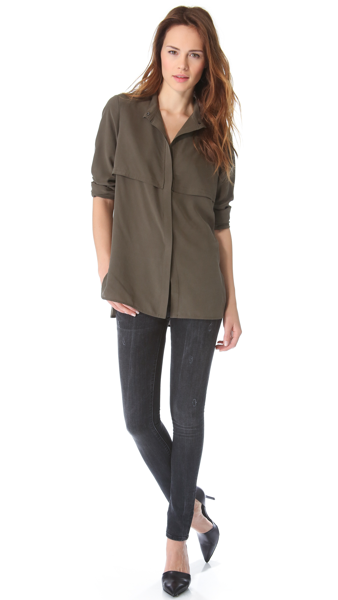 military style blouse