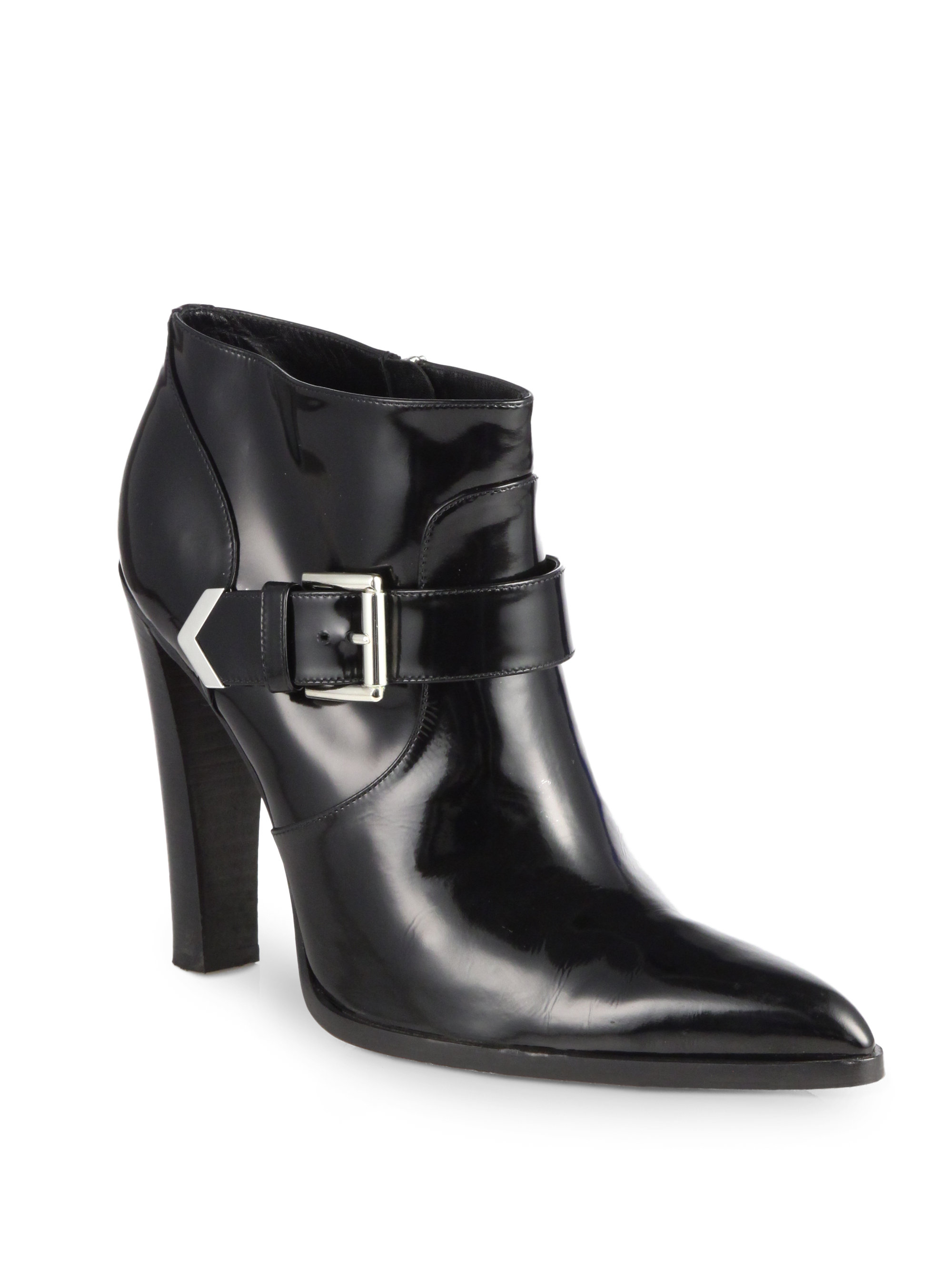 Lyst - Altuzarra Patent Leather Ankle Boots in Black