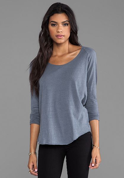 American Vintage Tallahassee Long Sleeve Top in Gray in Gray | Lyst