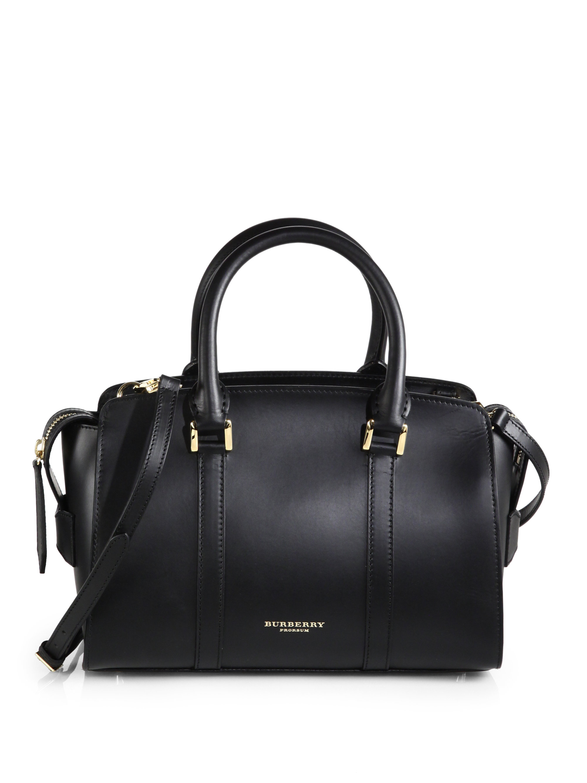 Burberry Prorsum Welney Sartorial Leather Bag in Black | Lyst