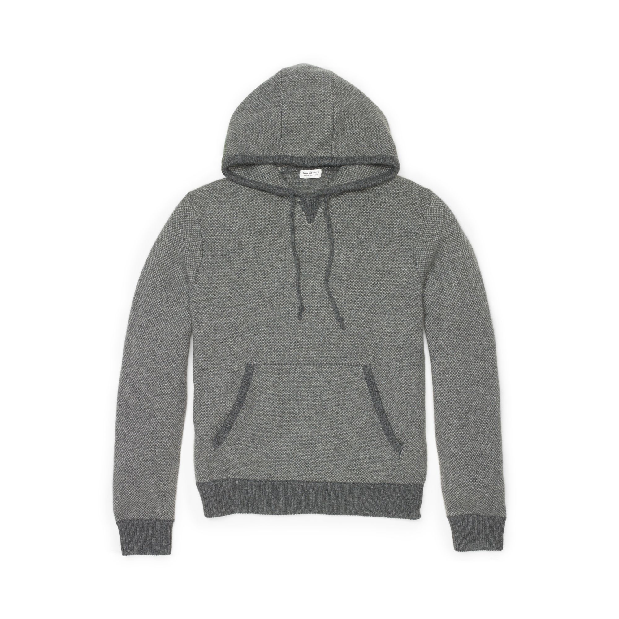 Club Monaco Cashmere Pullover Hoodie in Gray for Men (Charcoal) | Lyst