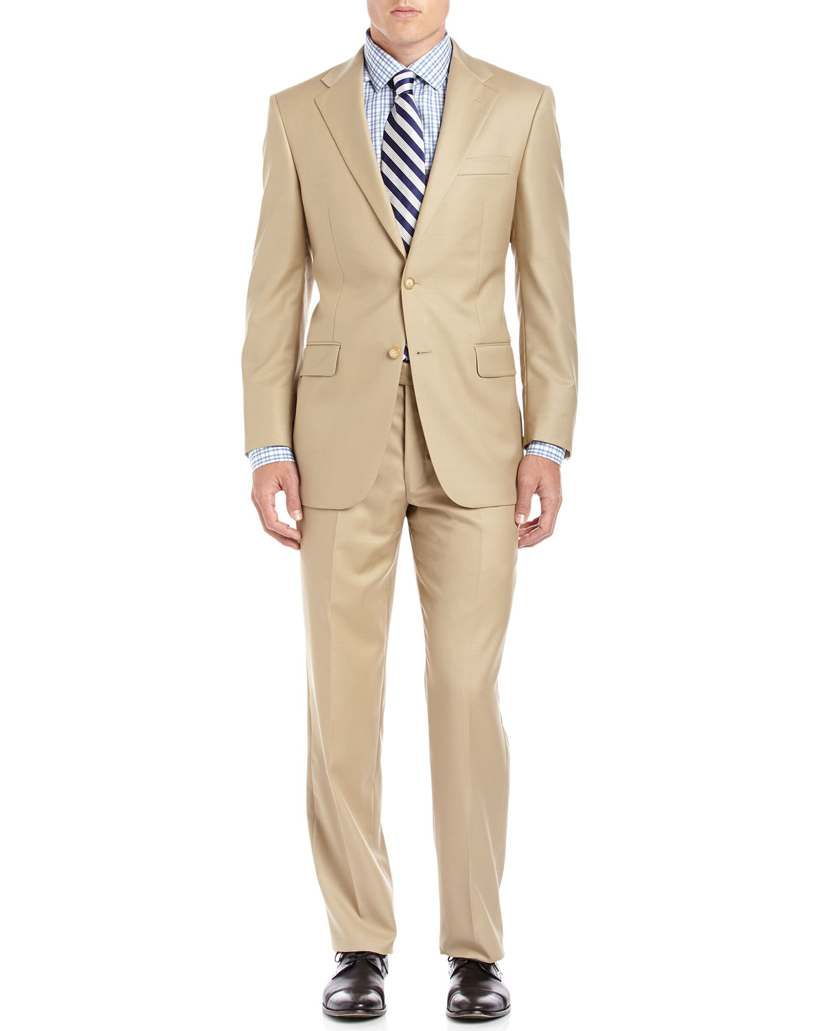 Hickey Freeman Lindsey Gabardine 2 Piece Suit in Brown for Men (TAUPE ...