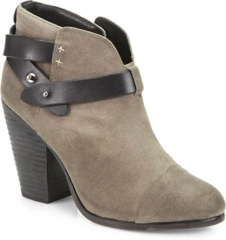 Rag & Bone Harrow Suede Ankle Boots in Gray (ASPHALT) | Lyst