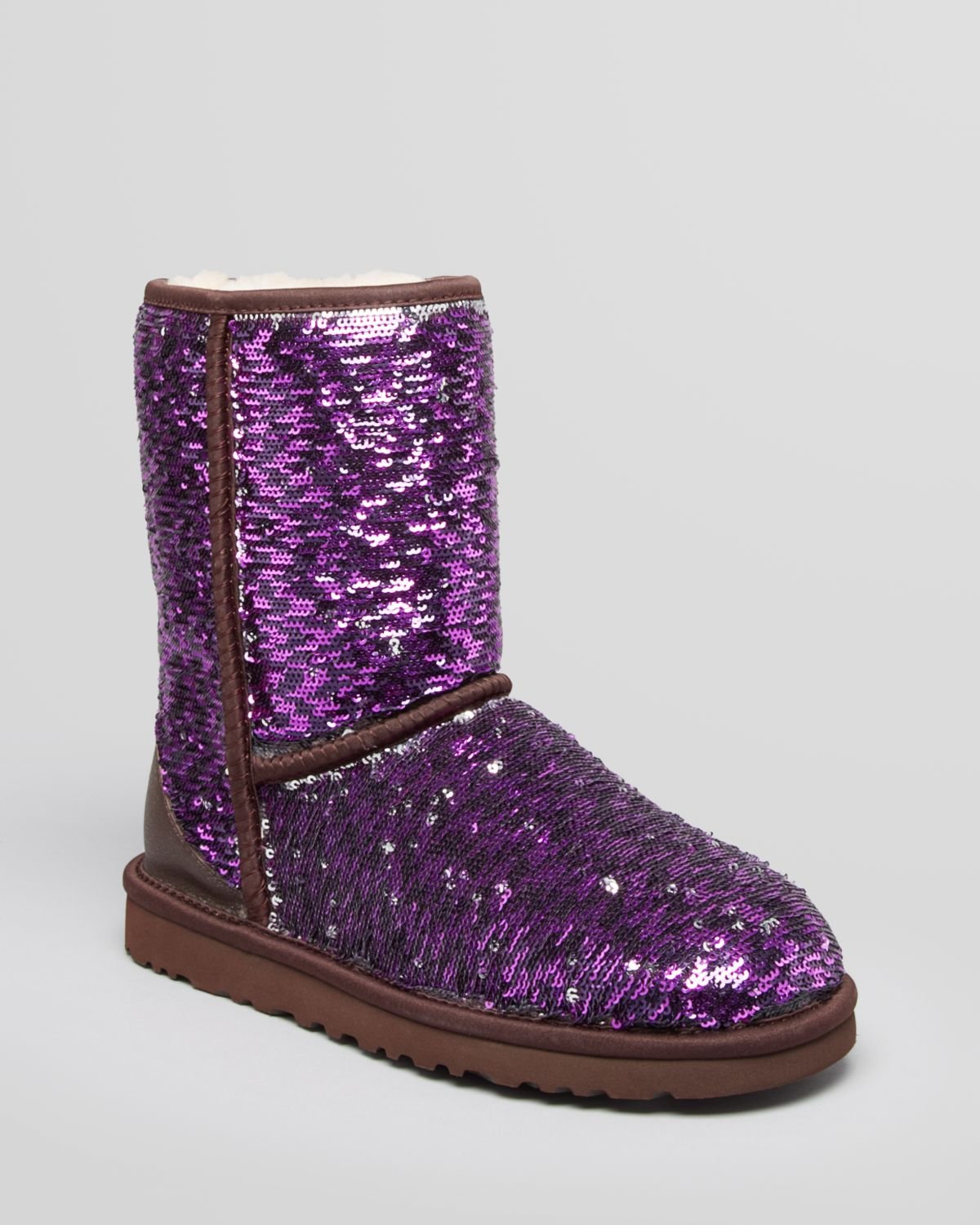 Ugg Classic Sparkles Camo Boots in Purple | Lyst