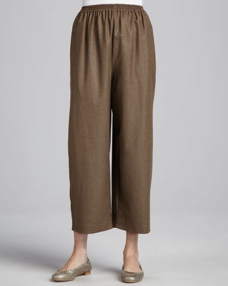 Eskandar Japanese Flannel Trousers Military Brown in Brown (MILITARY ...