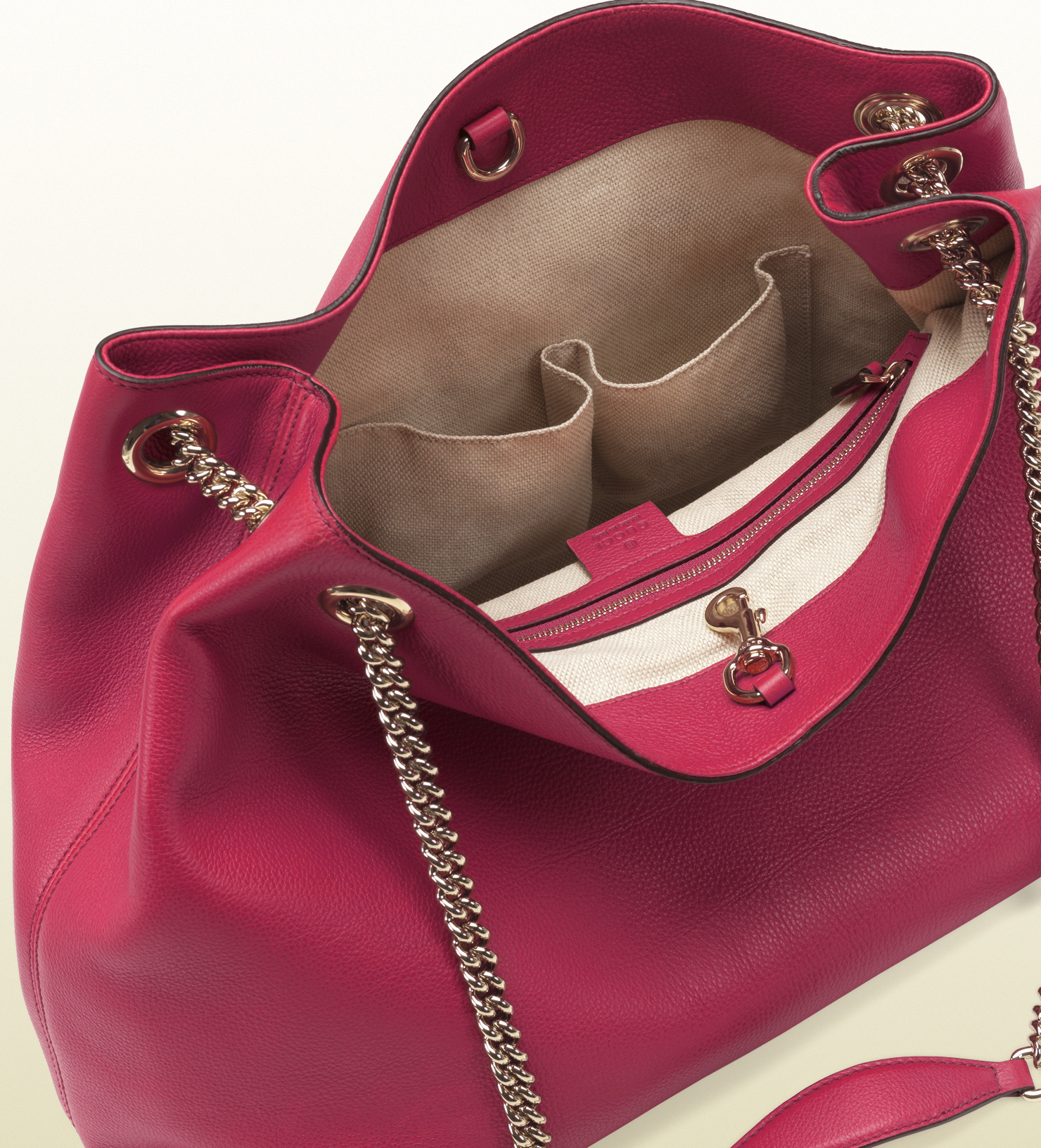 Lyst - Gucci Soho Shocking Pink Leather Shoulder Bag in Pink