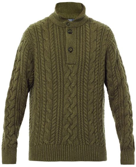 Polo Ralph Lauren Cable Knit Sweater in Green for Men | Lyst