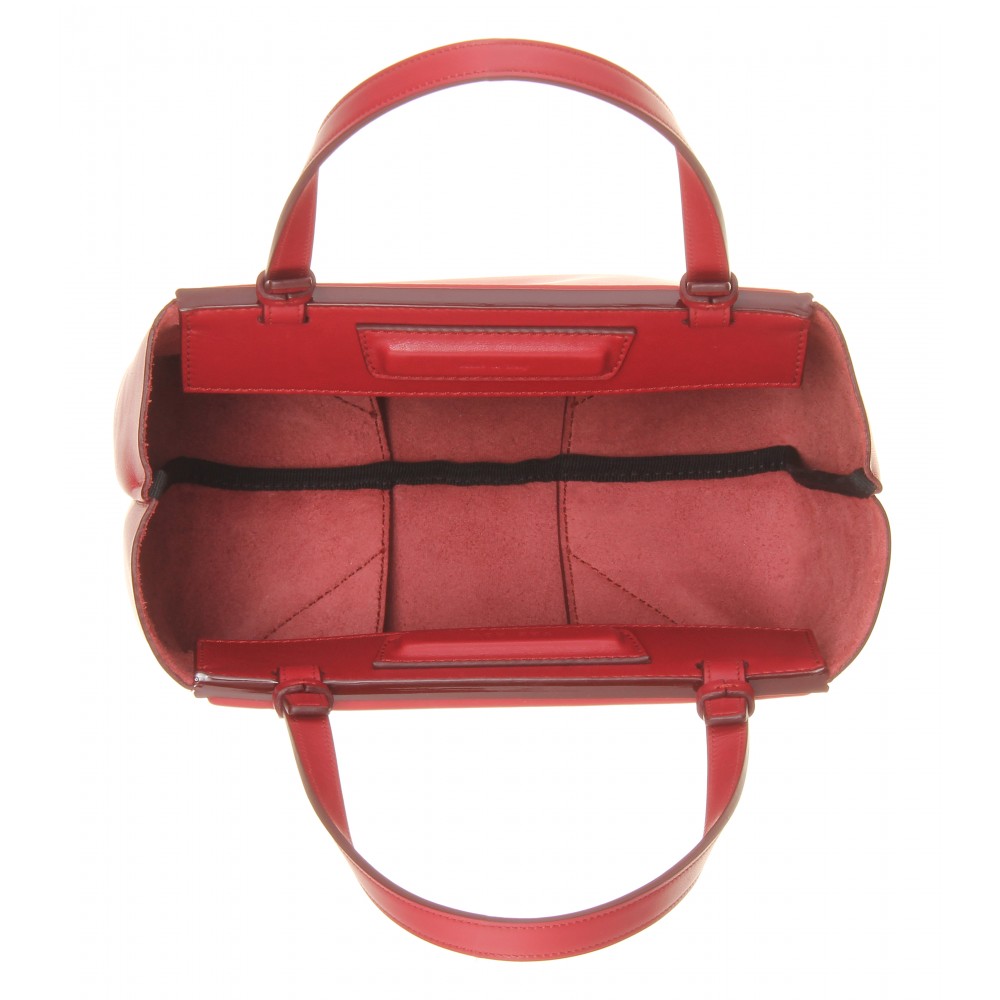 The Row Leather Tote in Red - Lyst