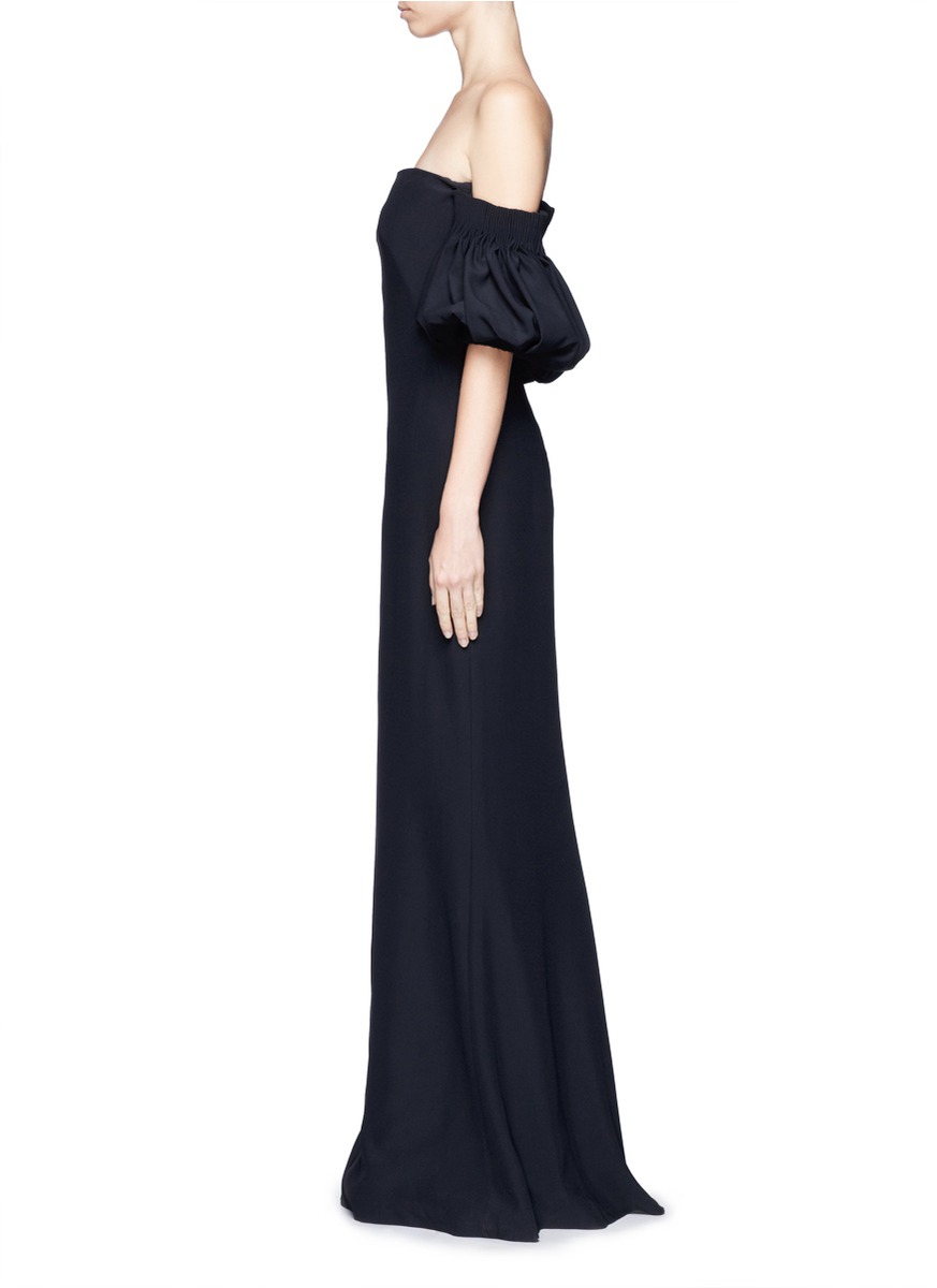 long gown with puff hand