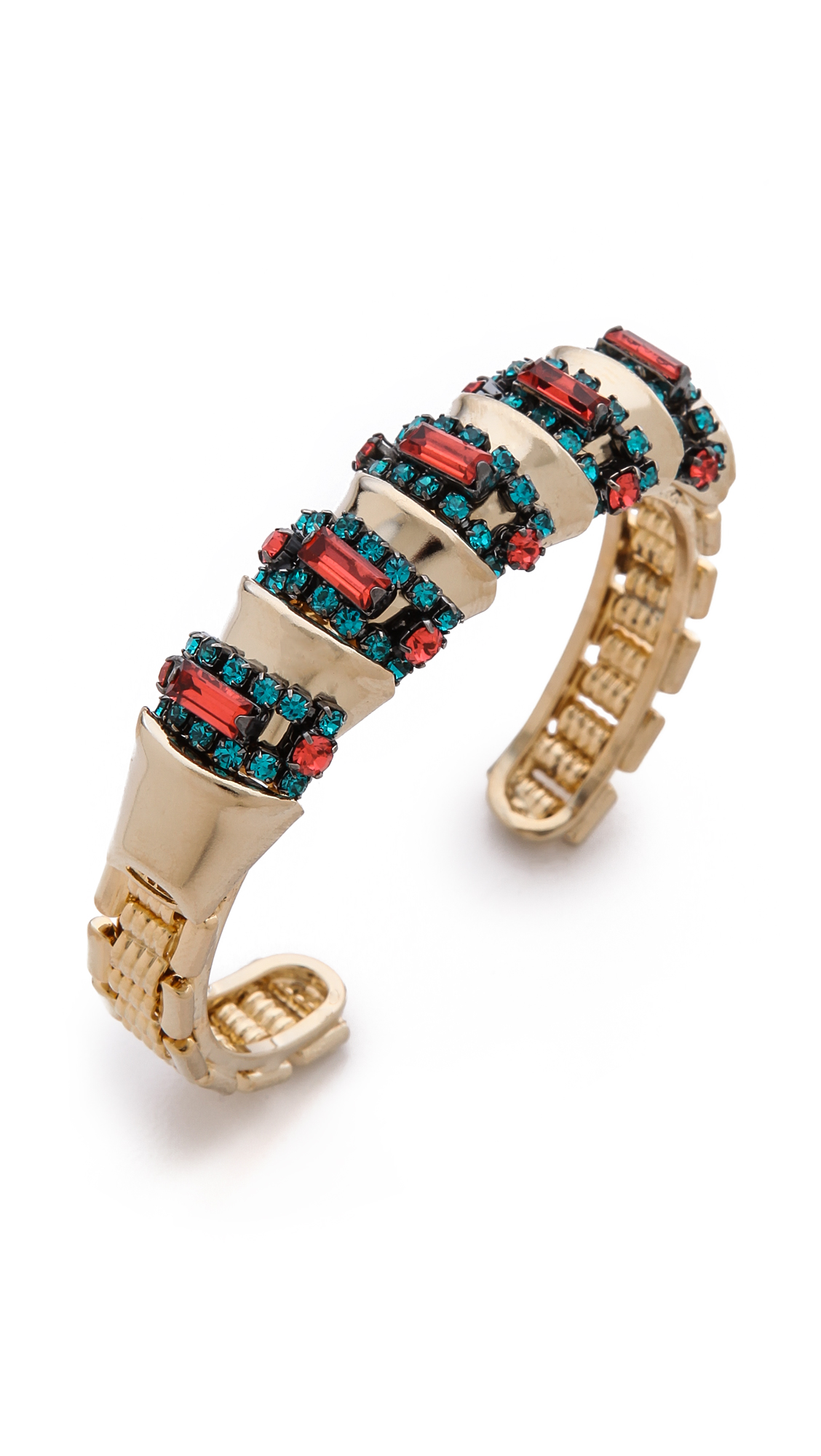 Lyst Elizabeth Cole Spine Cuff Bracelet In Blue Gallery