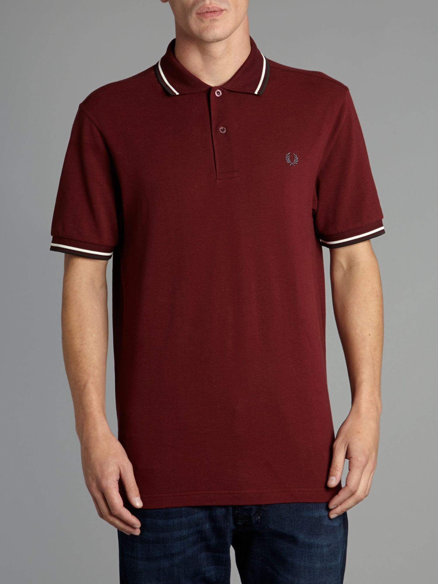 Fred Perry Classic Regular Fit Twin Tipped Polo Shirt in Red for Men ...