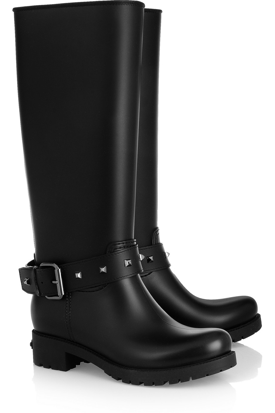 Karl Lagerfeld Studded Rubber Wellington Boots in Black - Lyst