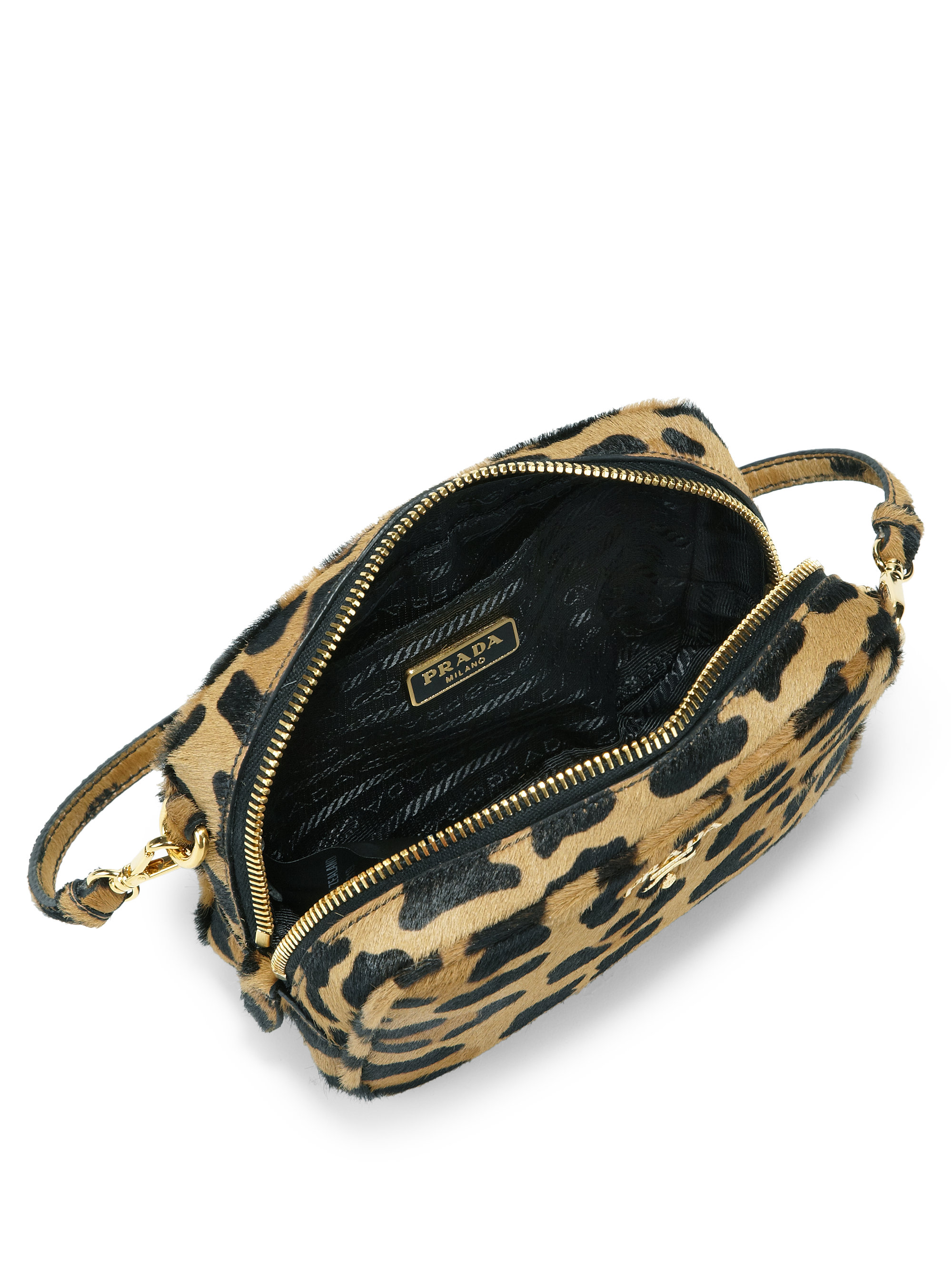 prada messenger nylon bag - Prada Cavallino Camera Bag in Animal (LEOPARD) | Lyst