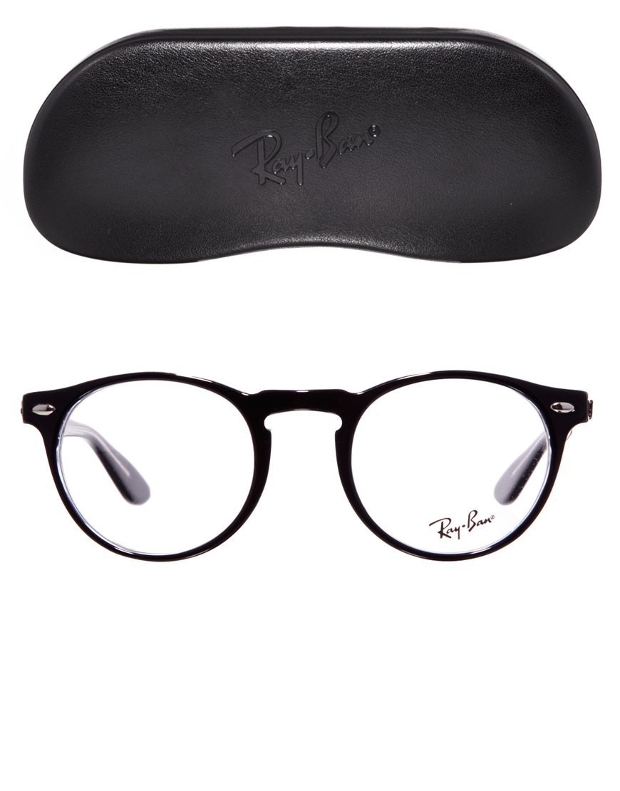 Lyst - Ray-ban Round Glasses in Black