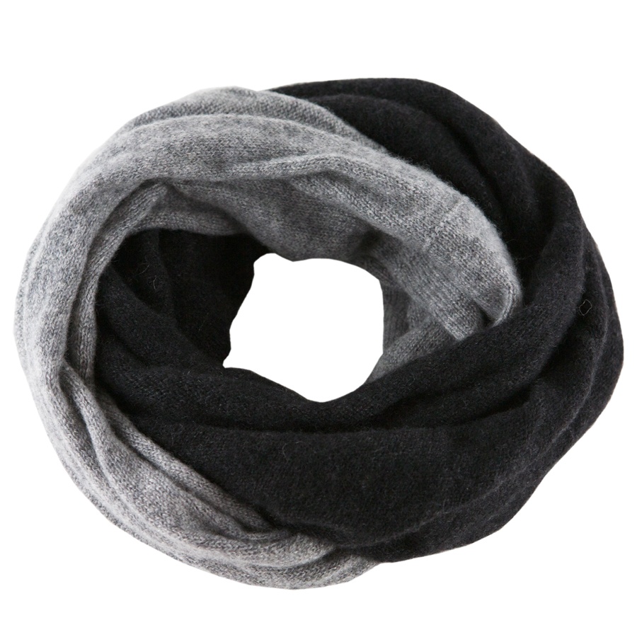 Lyst - Black.Co.Uk Black And Warm Grey Cashmere Knit Snood in Black for Men