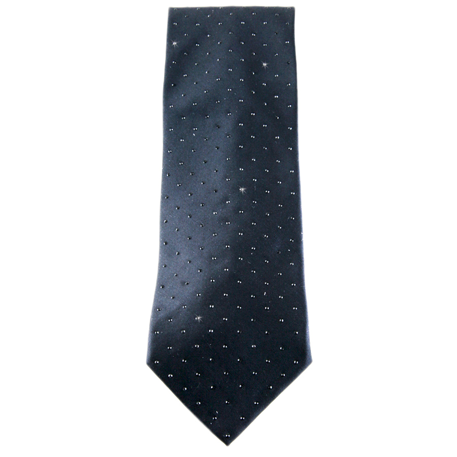 Black.co.uk Black Swarovski Crystal Studded Silk Tie in Black for Men ...