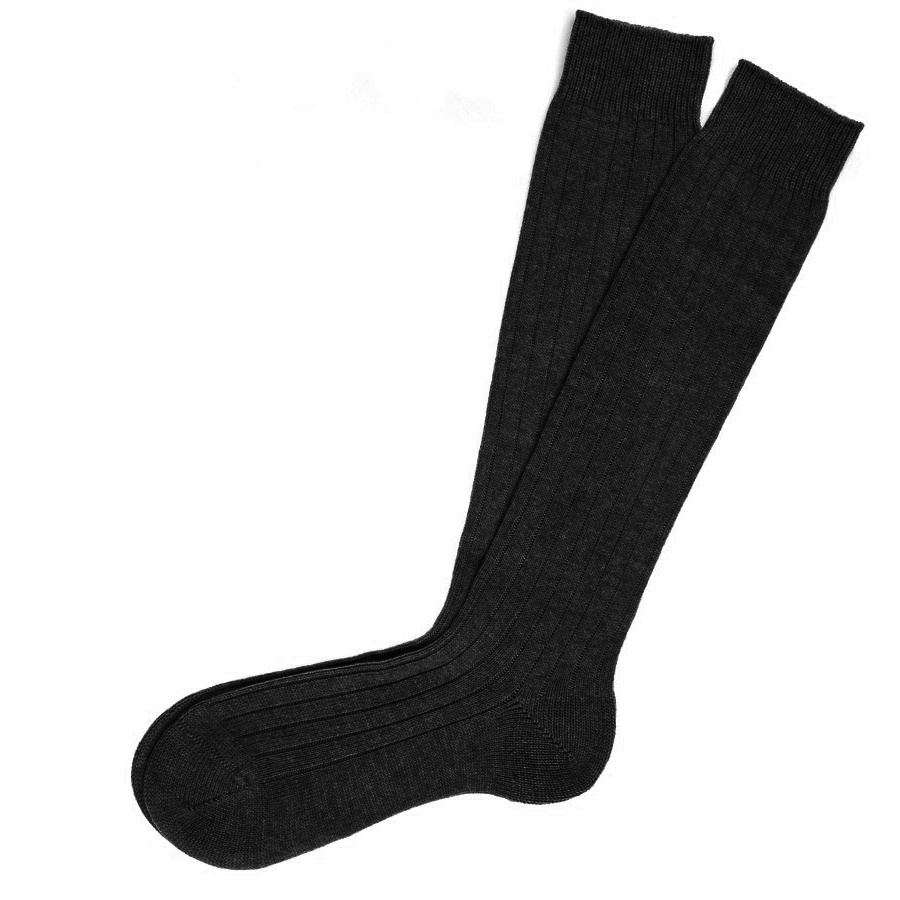 Blackcouk Black Ladies Knee High Black Cashmere Socks Product 1 13560631 186224876 