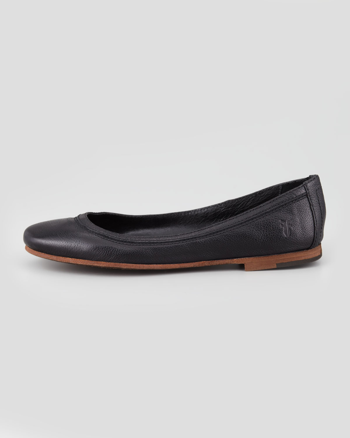 frye carson ballet flat black