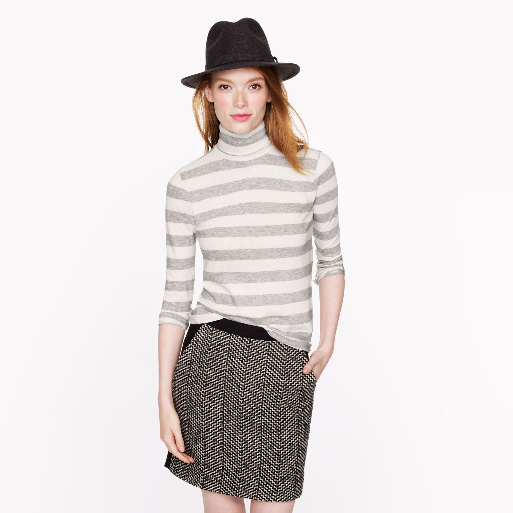 Wedding j crew tissue turtleneck striped pants pattern usa fashion