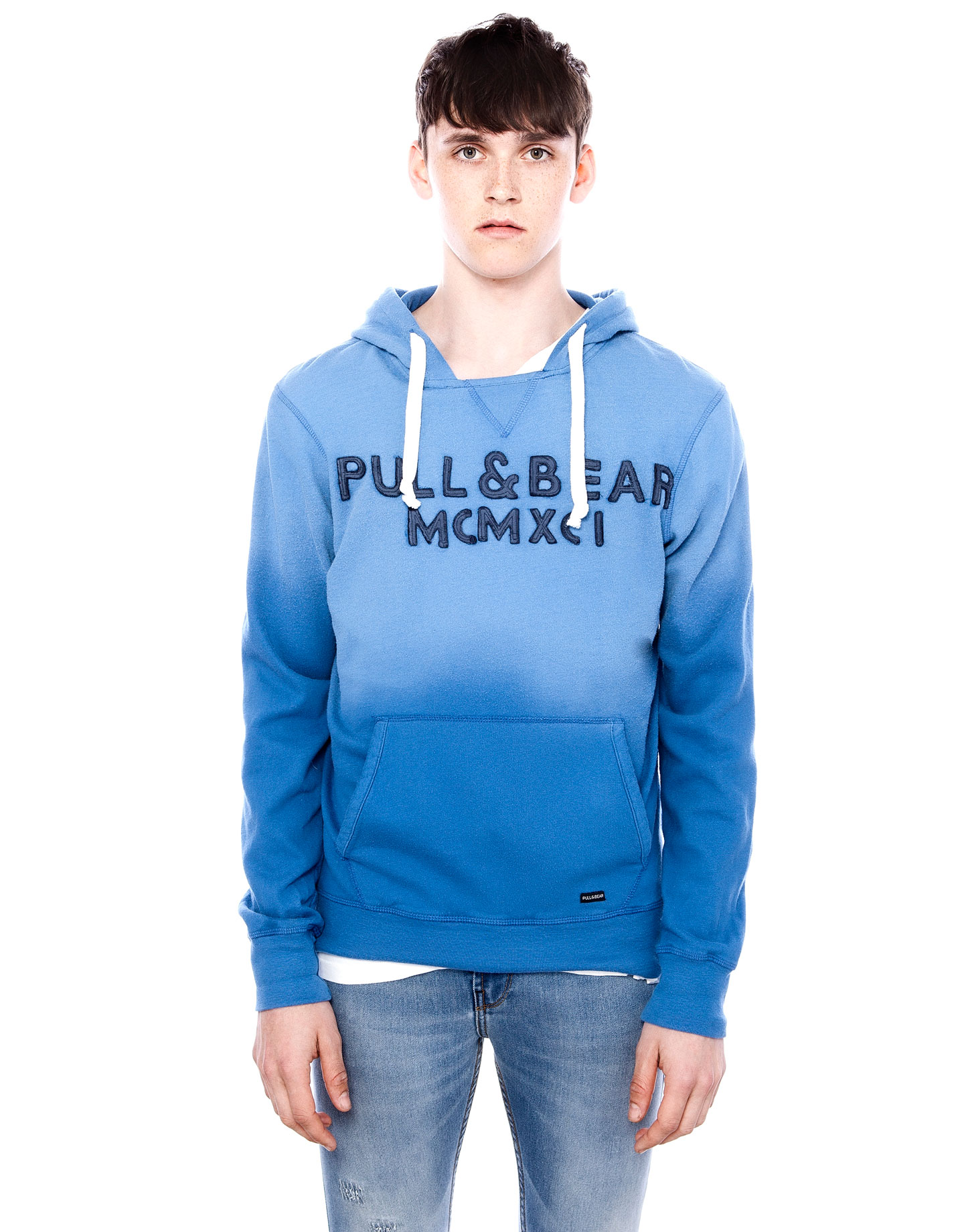 Pull&bear Logo Sweatshirt in Blue for Men (OCEAN) | Lyst